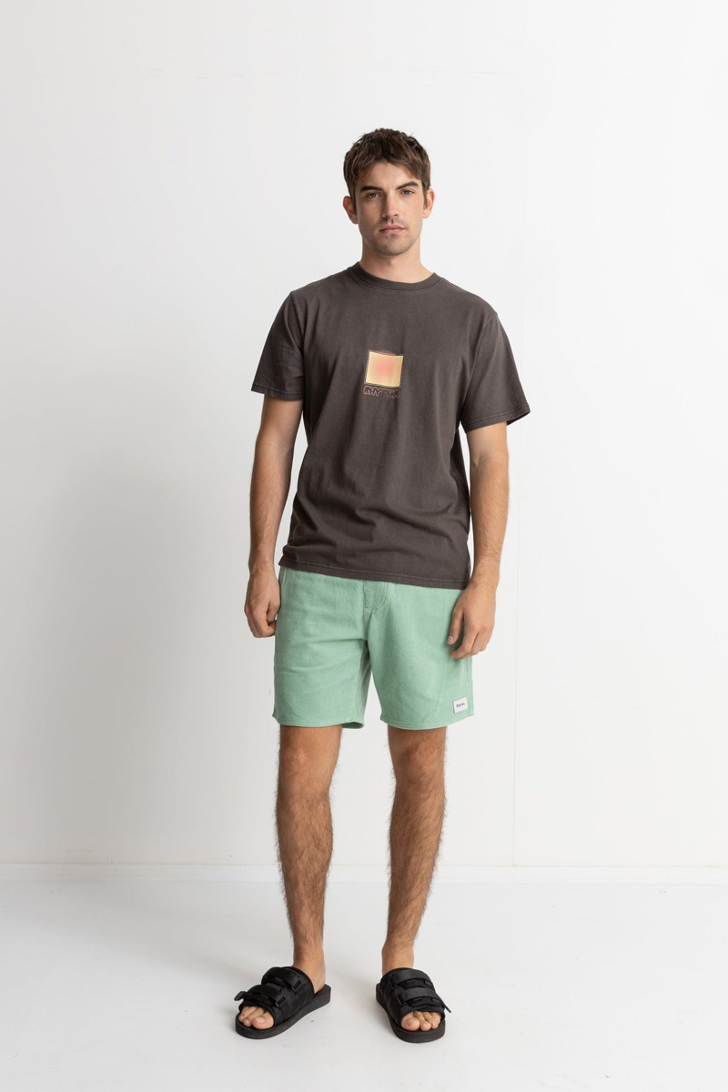 Rhythm Classic Cord Jam Sea Green - Mens Green Corduroy Shorts-3