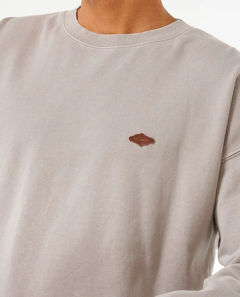 Rip Curl Original Surfers Crew Stone - Mens Grey Sweater-4