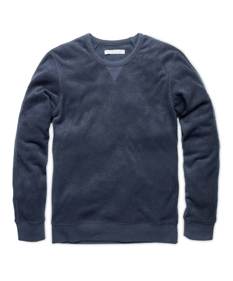 Outerknown Hightide Crew Night - Mens Blue Sweatshirt Jumper