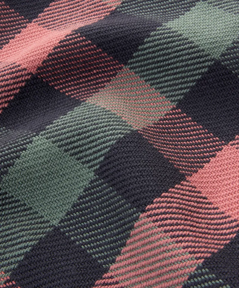 Outerknown Blanket Shirt Astrodust Balboa Check - Mens Pink-3