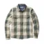 Outerknown Blanket Shirt Sandrift Nolan Plaid - Mens Yellow Long Sleeve Shirt