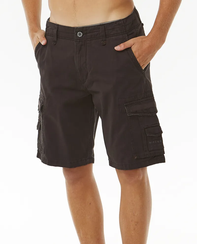 Rip Curl Classic Surf Trail Cargo Washed Black - Mens Shorts-2
