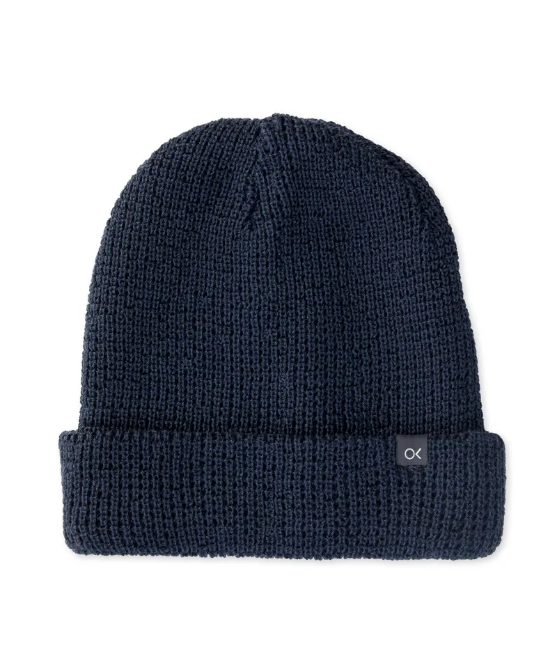 Outerknown OK Knit Beanie Marine - Unisex Blue Knitted Hat