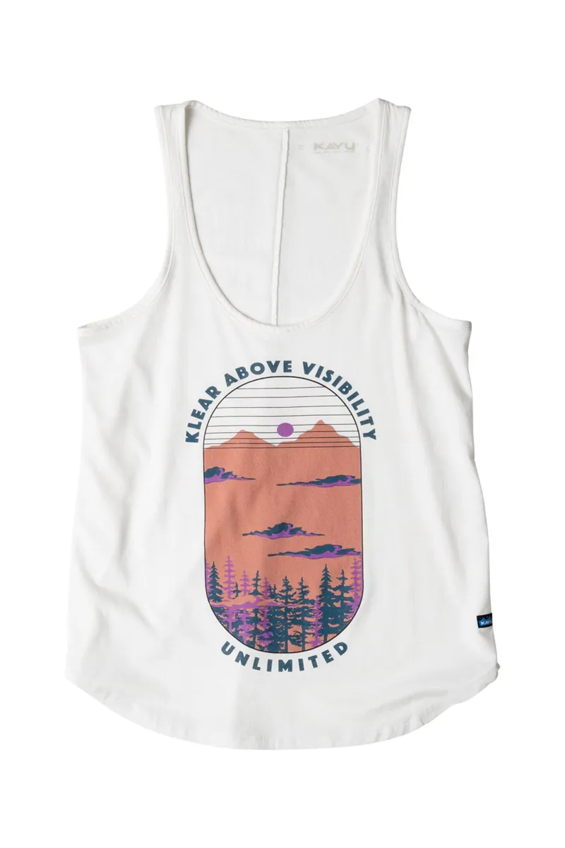 Kavu Dont Sweat It Tank Off White - Womens White Vest Top