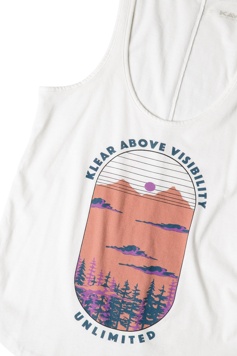 Kavu Dont Sweat It Tank Off White - Womens White Vest Top-2
