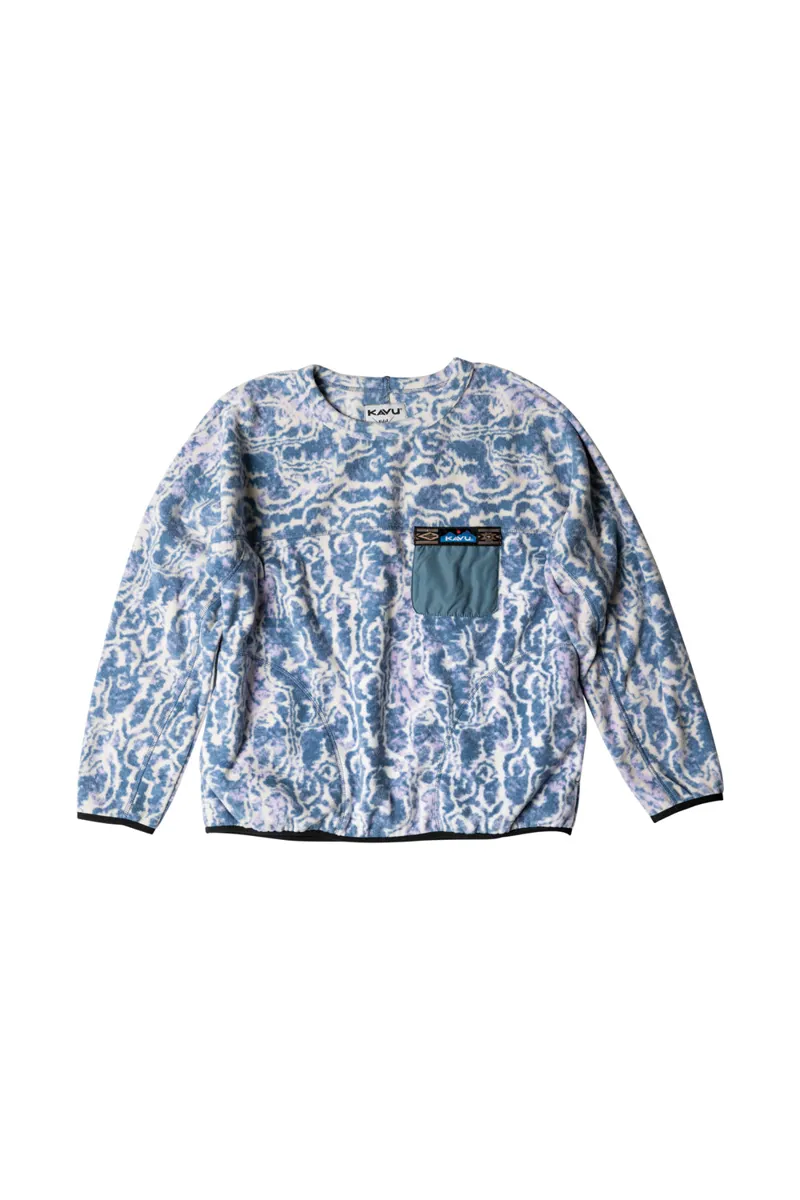 Kavu Kelowna Fleece Sky Motion - Womens Blue Sweatshirt