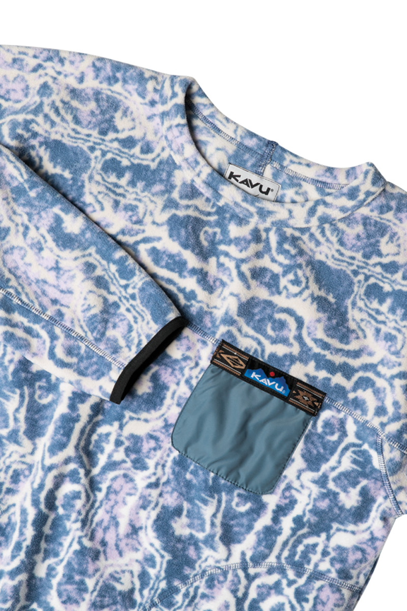 Kavu Kelowna Fleece Sky Motion - Womens Blue Sweatshirt-2