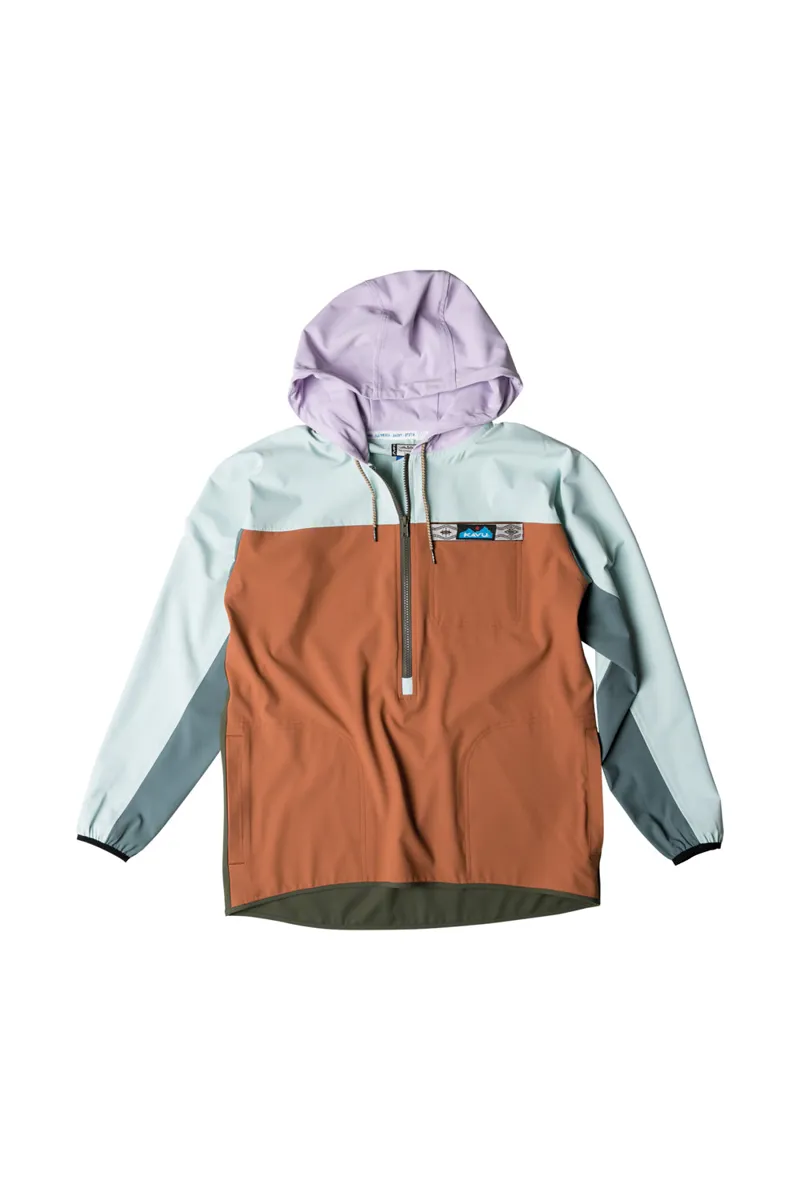 Kavu Bay Breeze Jacket Mix Up - Womens Orange Green Coat