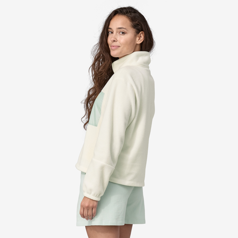 Patagonia Microdini 1/2 Zip Pullover Birch White - Womens White Fleece-2