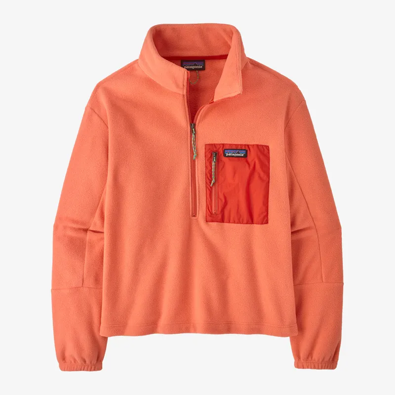 Patagonia Microdini 1/2 Zip Pullover Coho Coral - Womens Orange Fleece
