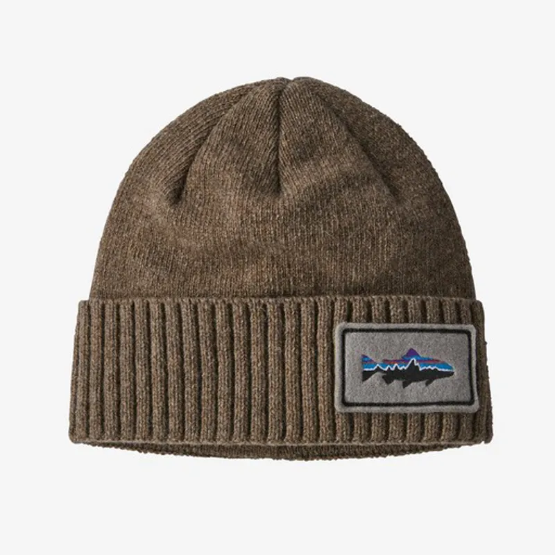 Patagonia Brodeo Beanie Fitzroy Trout Patch - Ash Tan