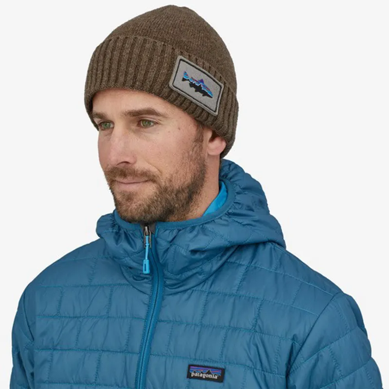Patagonia Brodeo Beanie Fitzroy Trout Patch - Ash Tan-1