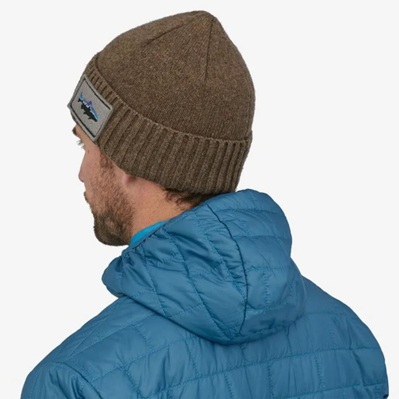 Patagonia Brodeo Beanie Fitzroy Trout Patch - Ash Tan-2