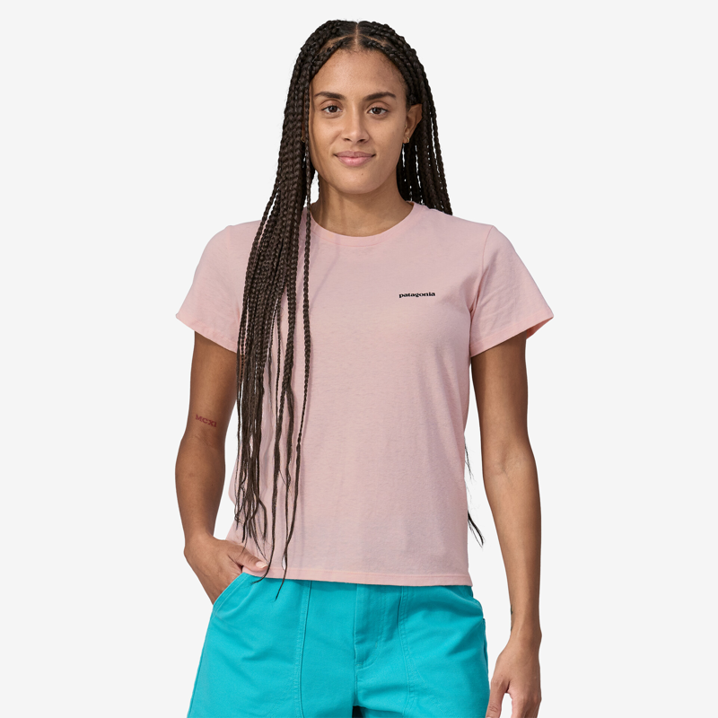 Patagonia P-6 Logo Responsibili-Tee Outline Whisker Pink - Womens T-Shirt-3