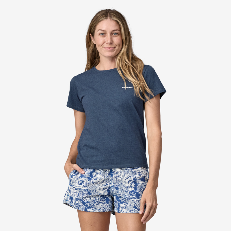 Patagonia P-6 Logo Responsibili-Tee Utility Blue - Womens T-Shirt-2