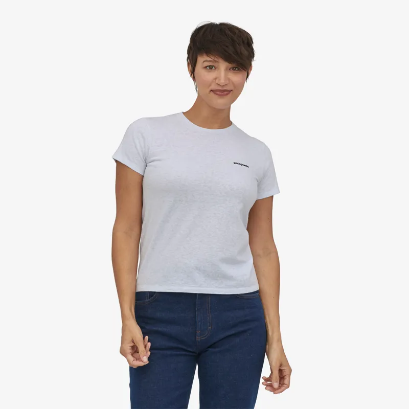 Patagonia P-6 Logo Responsibili-Tee White - Womens T-Shirt