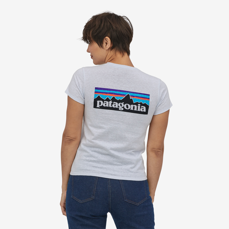 Patagonia P-6 Logo Responsibili-Tee White - Womens T-Shirt-1