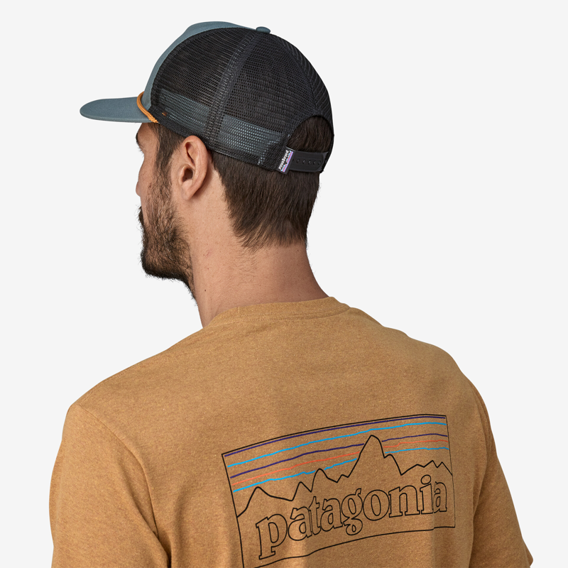 Patagonia Airfarer Cap Spoke Stencil: Nouveau Green - Unisex Trucker Hat-2