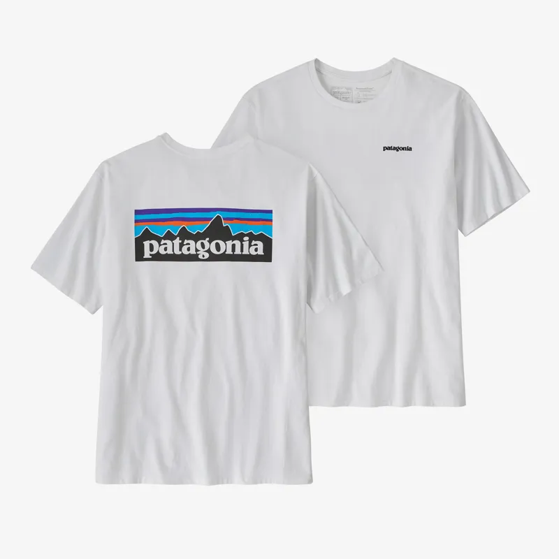 Patagonia P-6 Logo Responsibili-Tee White - Mens T-Shirt