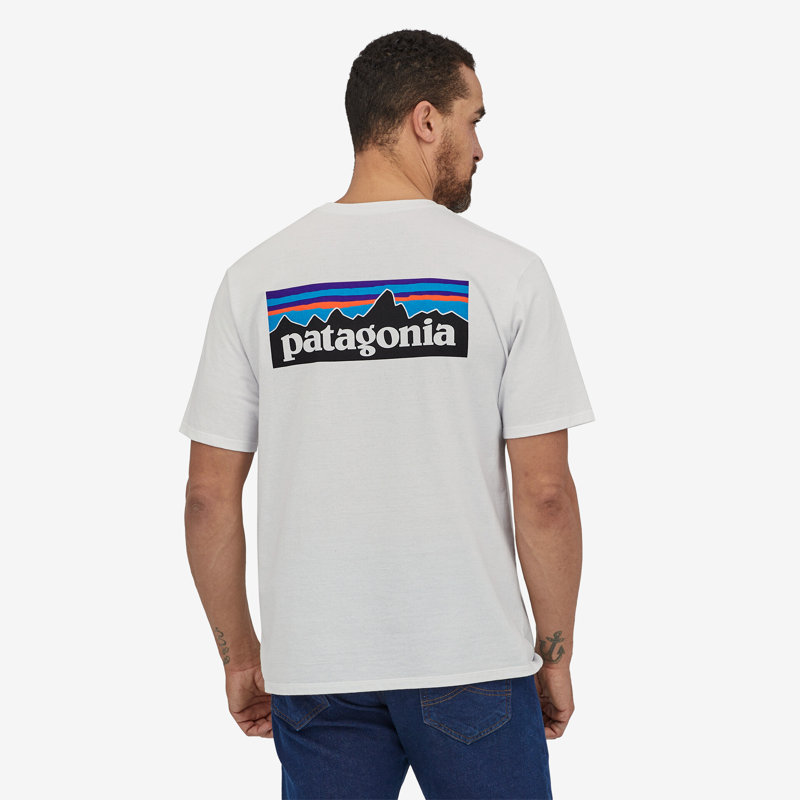 Patagonia P-6 Logo Responsibili-Tee White - Mens T-Shirt-2