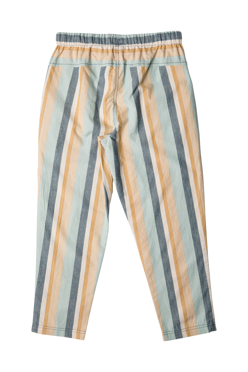 Kavu Woodside Trousers Palisade Stripe - Womens Blue Yellow Pants-1