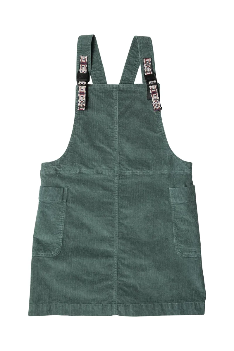 green emerald velvet dress Farm Duck Overalls Dress main image 1