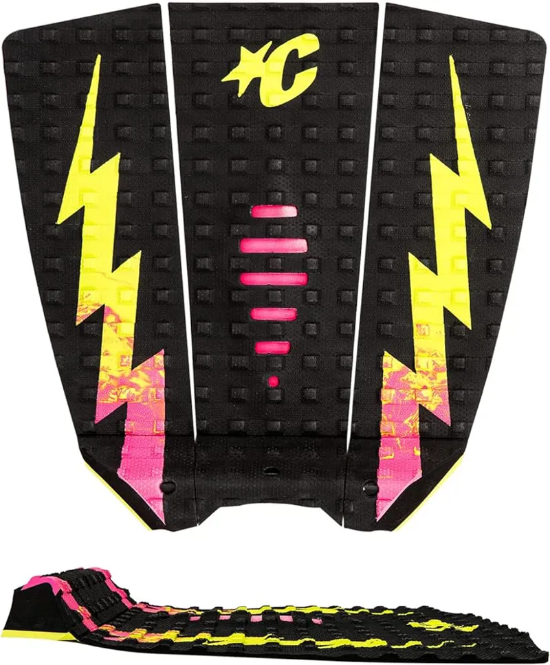 Creatures Of Leisure Mick Eugene Fanning Fluro Lightning Bolt 3 Piece Traction Pad