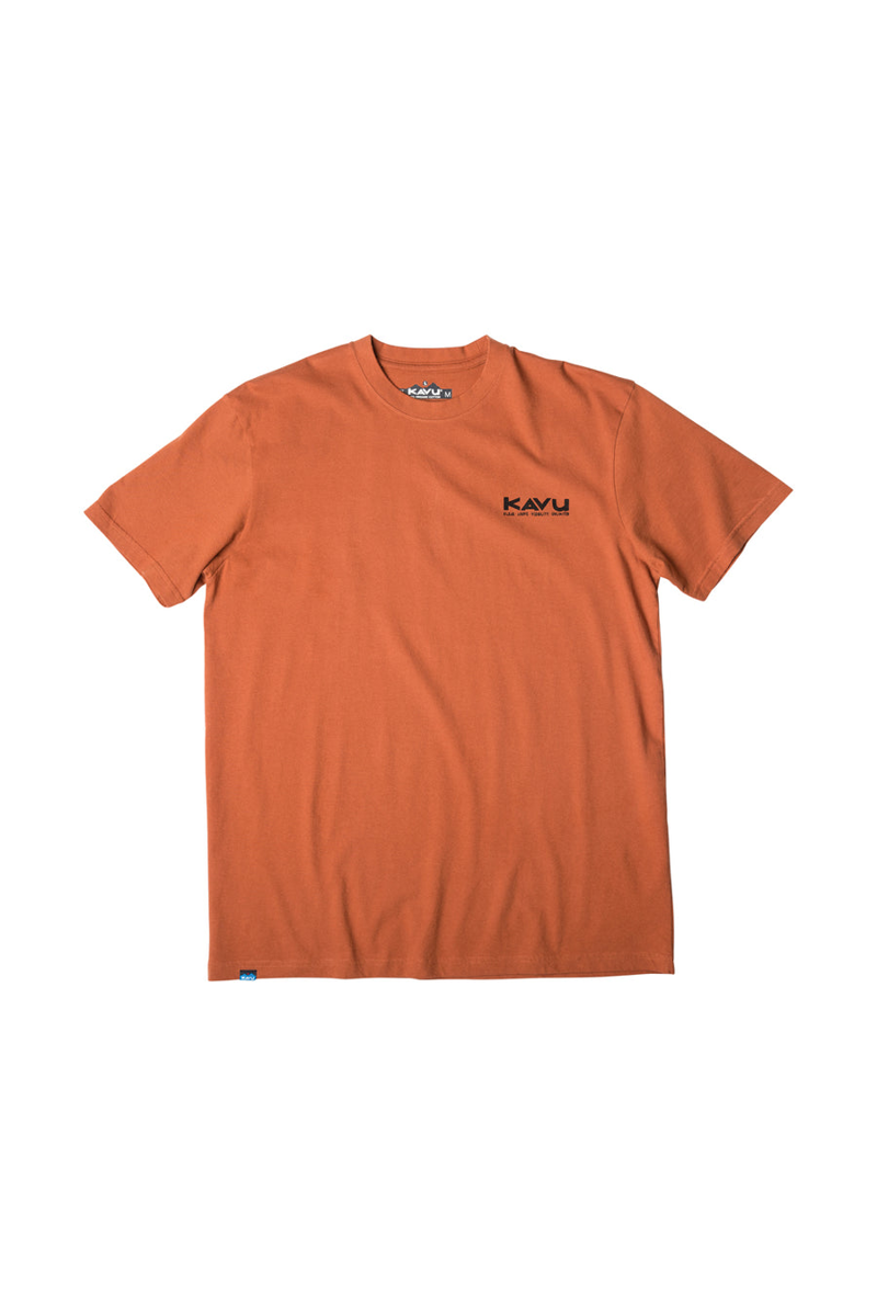 Kavu Klear Above Etch Art T-Shirt Copper - Mens Orange Tee-1