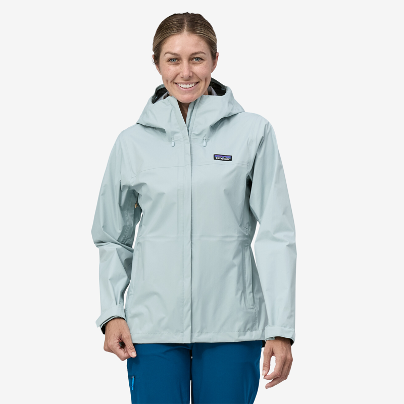 Patagonia Torrentshell 3L Rain Jacket Chilled Blue - Womens Rain Coat-2
