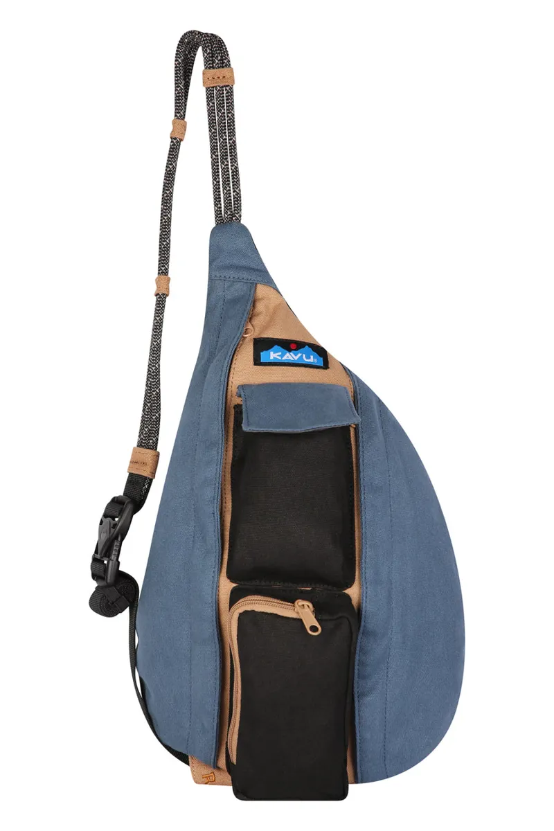 Kavu Mini Rope Bag Night Drop - Unisex Blue Sling Pack