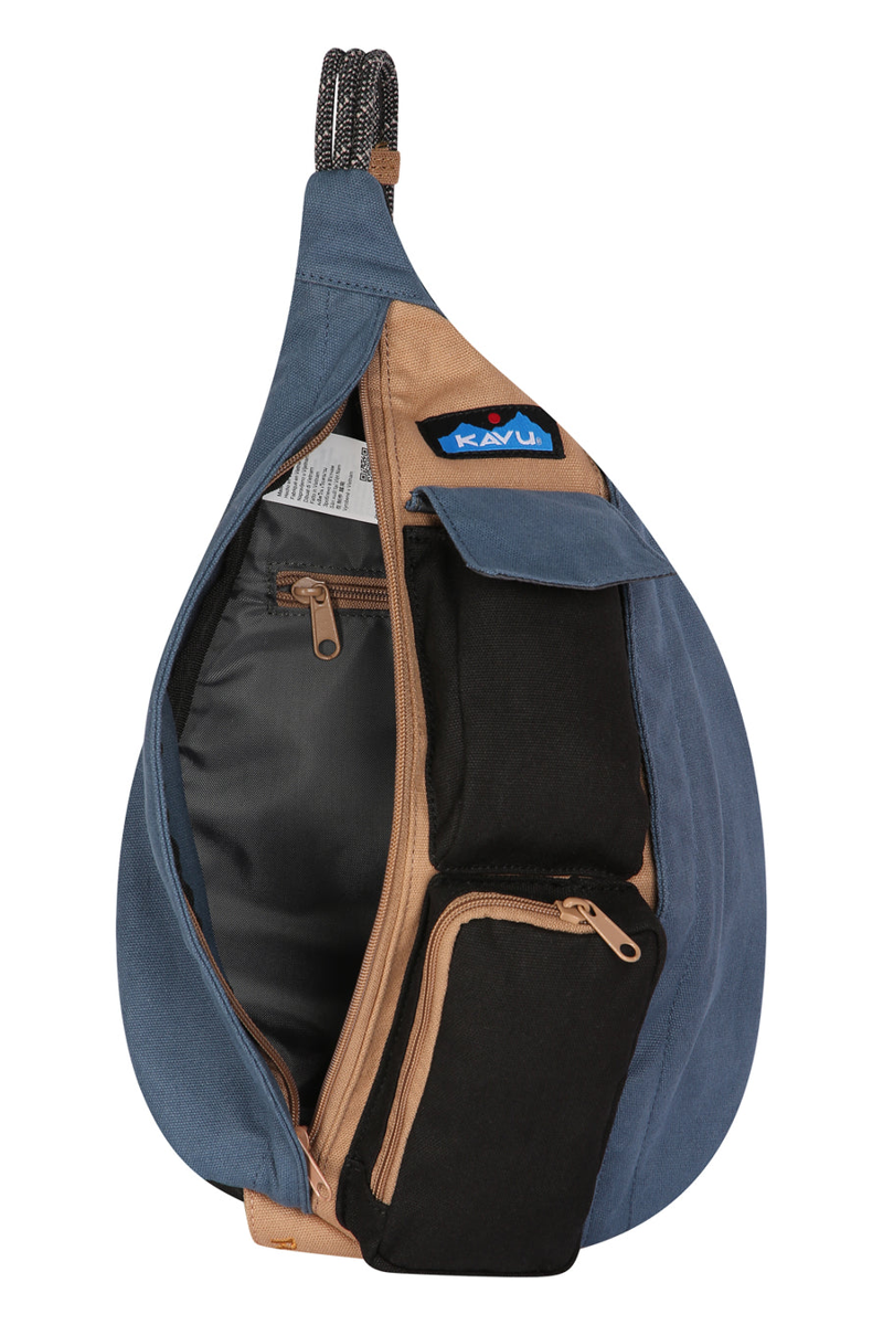 Kavu Mini Rope Bag Night Drop - Unisex Blue Sling Pack-2