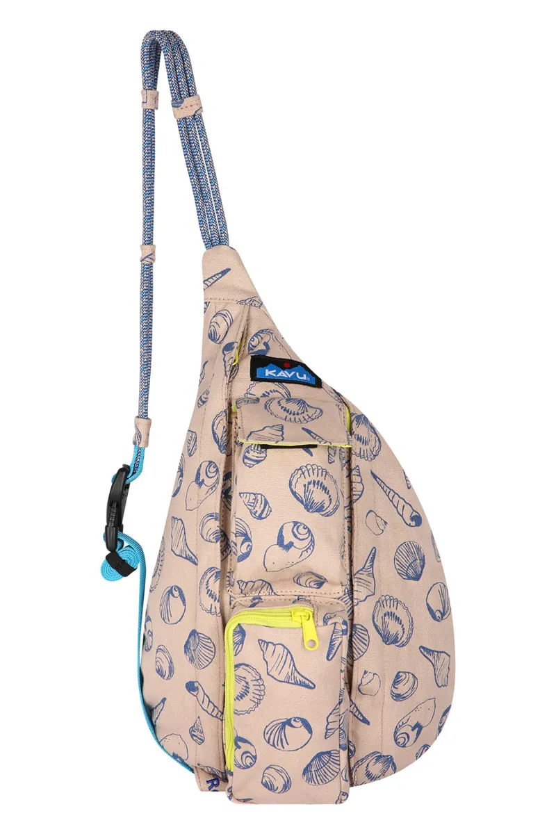 Kavu Mini Rope Bag Shell Life - Unisex Yellow Sling Pack