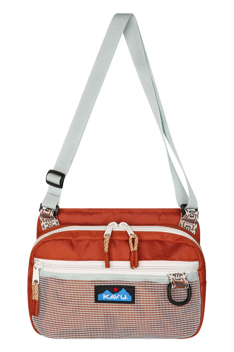 Kavu Delray Beach Bag Cool Aqua - Unisex Red Crossbody Bag