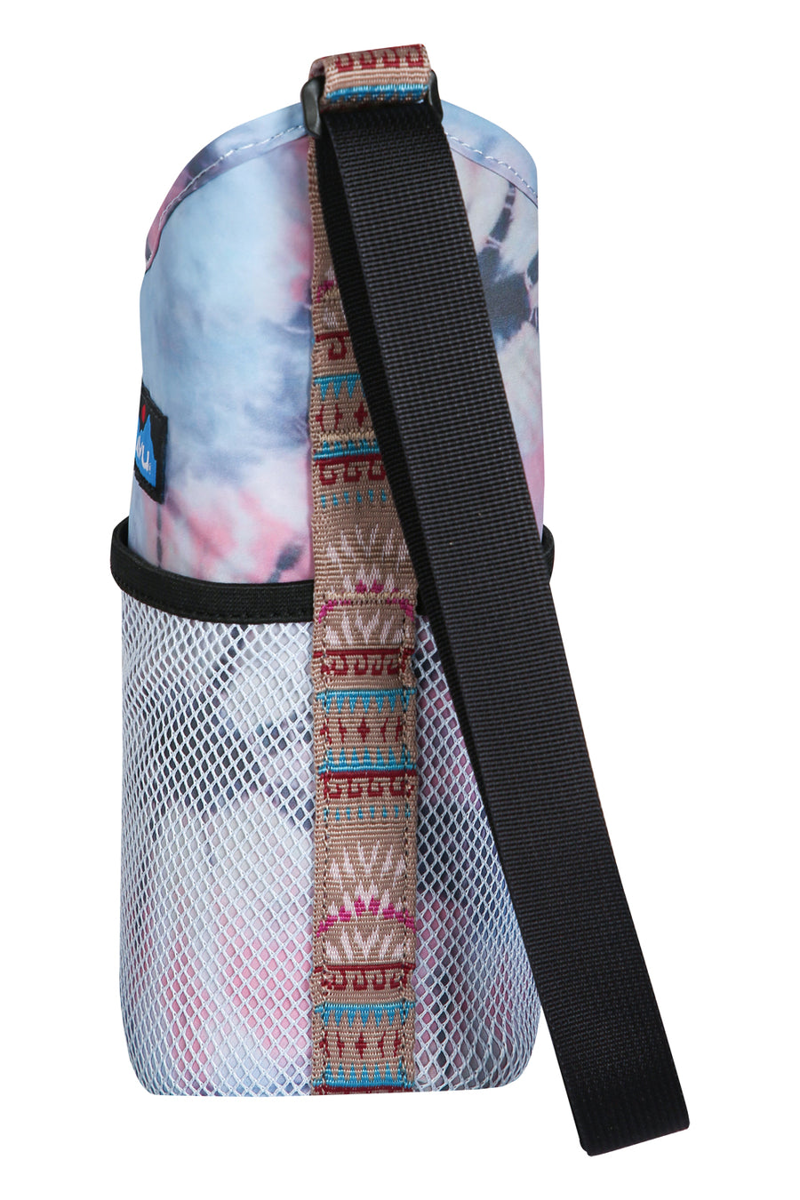 Kavu Sip Sling Insulated Bag Spiral Tie Dye - Unisex Pink Bottle Bag-1