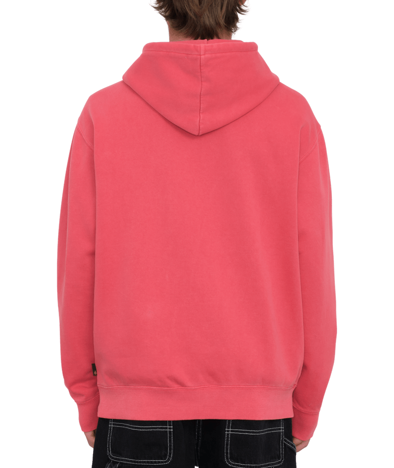 Volcom Single Stone Pullover Hoodie Washed Ruby - Mens Red Hoody Sweatshirt-1