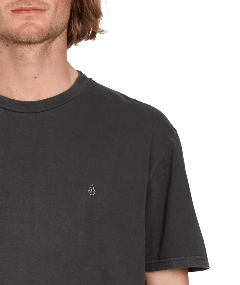 Volcom Solid Stone Emb Short Sleeve Tee Black - Mens T-Shirt-2