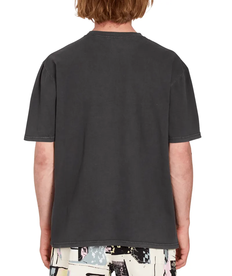 Volcom Solid Stone Emb Short Sleeve Tee Black - Mens T-Shirt-1