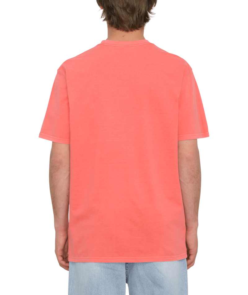 Volcom Solid Stone Short Sleeve Tee Washed Ruby - Mens Red T-Shirt-1