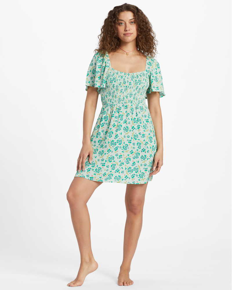 Billabong Sweet Side Dress Sweet Mint - Womens Green Dress-2