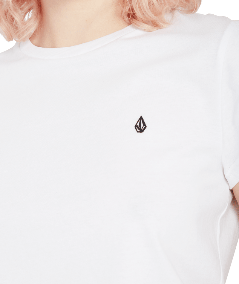 Volcom Stone Blanks Tee White - Womens White T-Shirt-2
