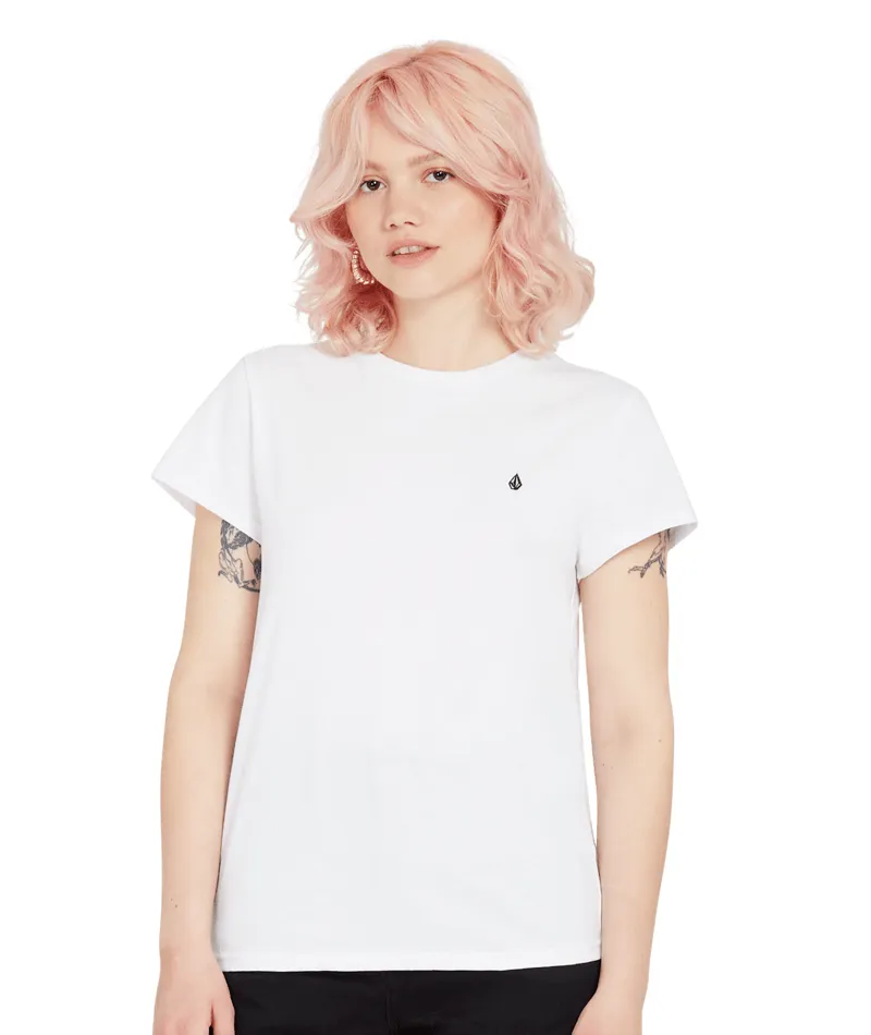 Volcom Stone Blanks Tee White - Womens White T-Shirt