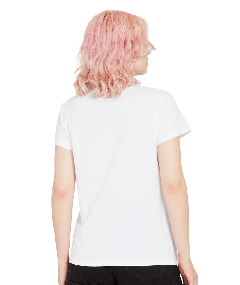 Volcom Stone Blanks Tee White - Womens White T-Shirt-1