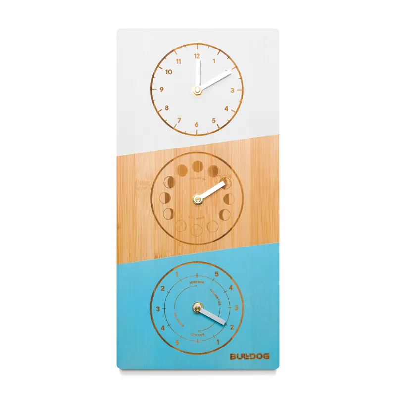 Bulldog Tide Clock Triple Dial  - Time Moon Tide Bamboo No Size