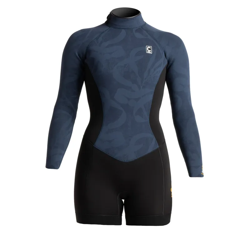 C-Skins Solace 3:2 Womens Boyleg Spring Black/Bluestone/Saffron