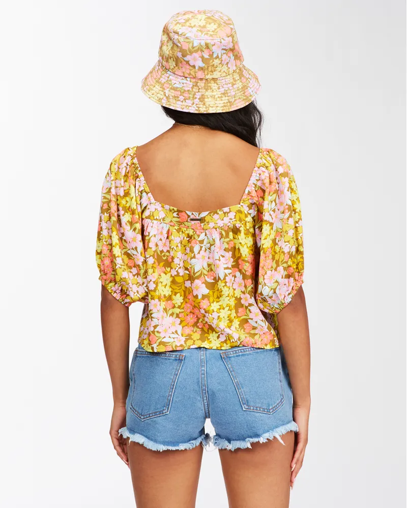 Billabong Beach Daze Crop Top in Moss-3