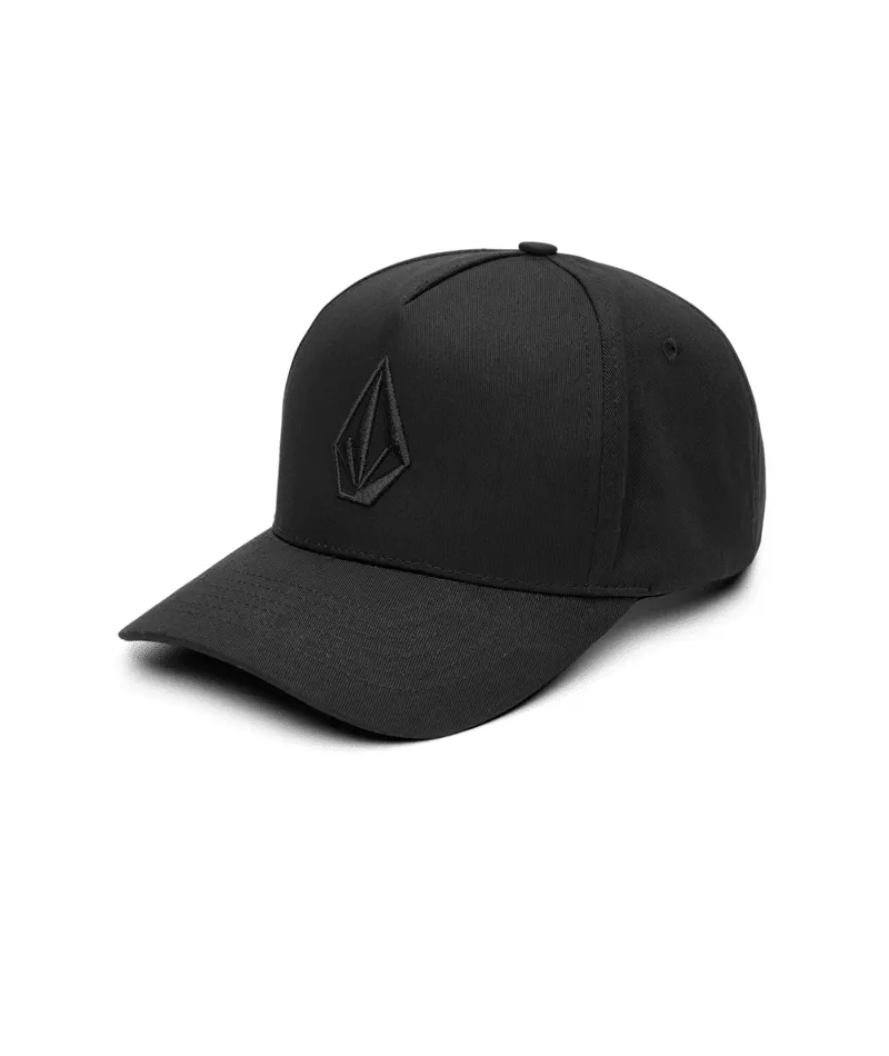 Volcom Embossed Stone Hat Stealth - Mens Black Trucker Cap