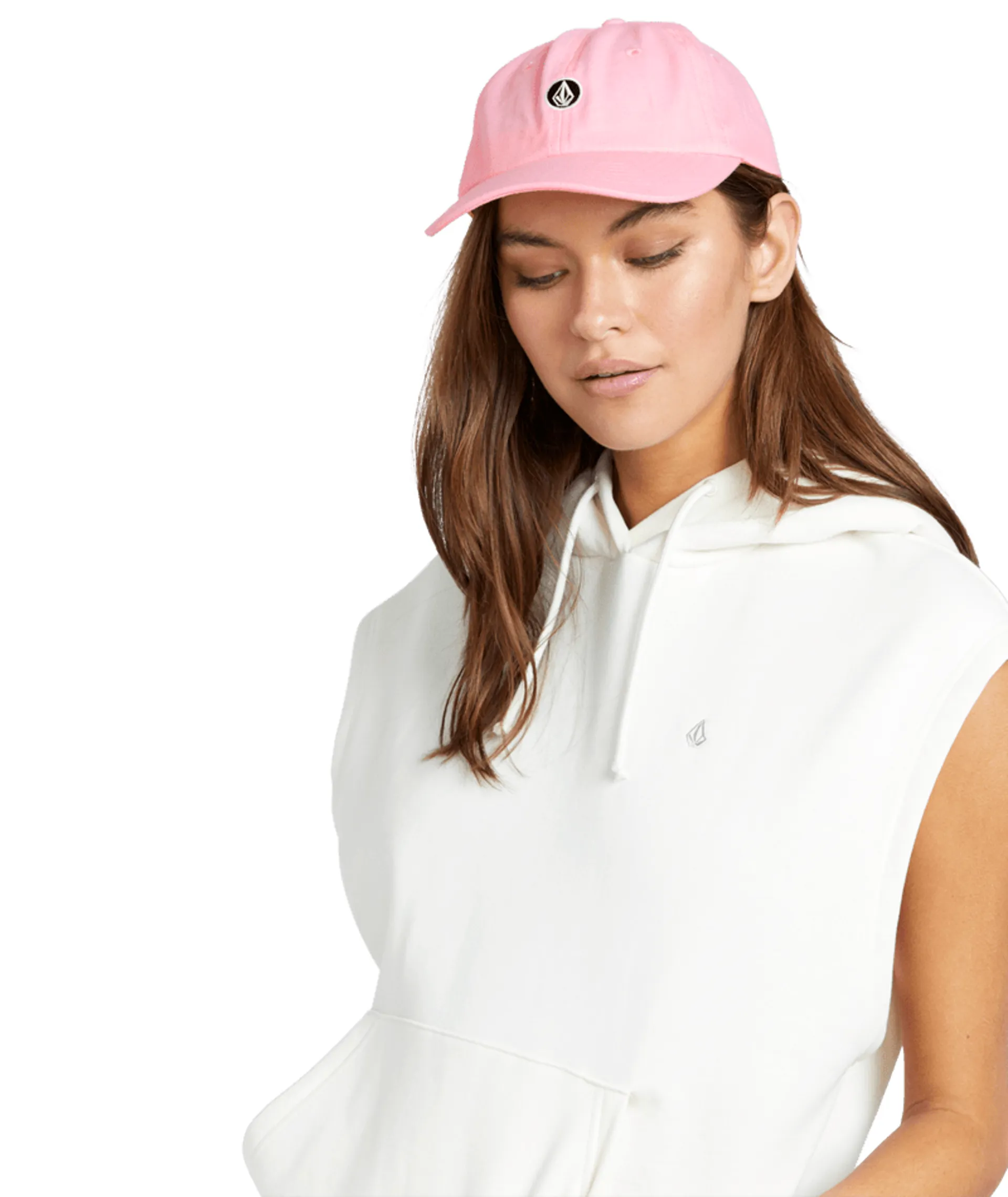 Volcom Circle Stone Dad Hat Light Peony Womens Pink Trucker Cap