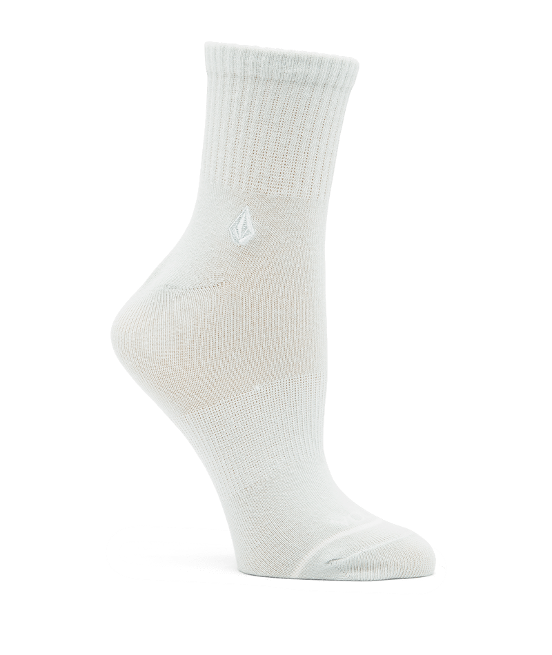 Volcom The New Crew 3 Pack Assorted Crew Socks - Womens Black White-8