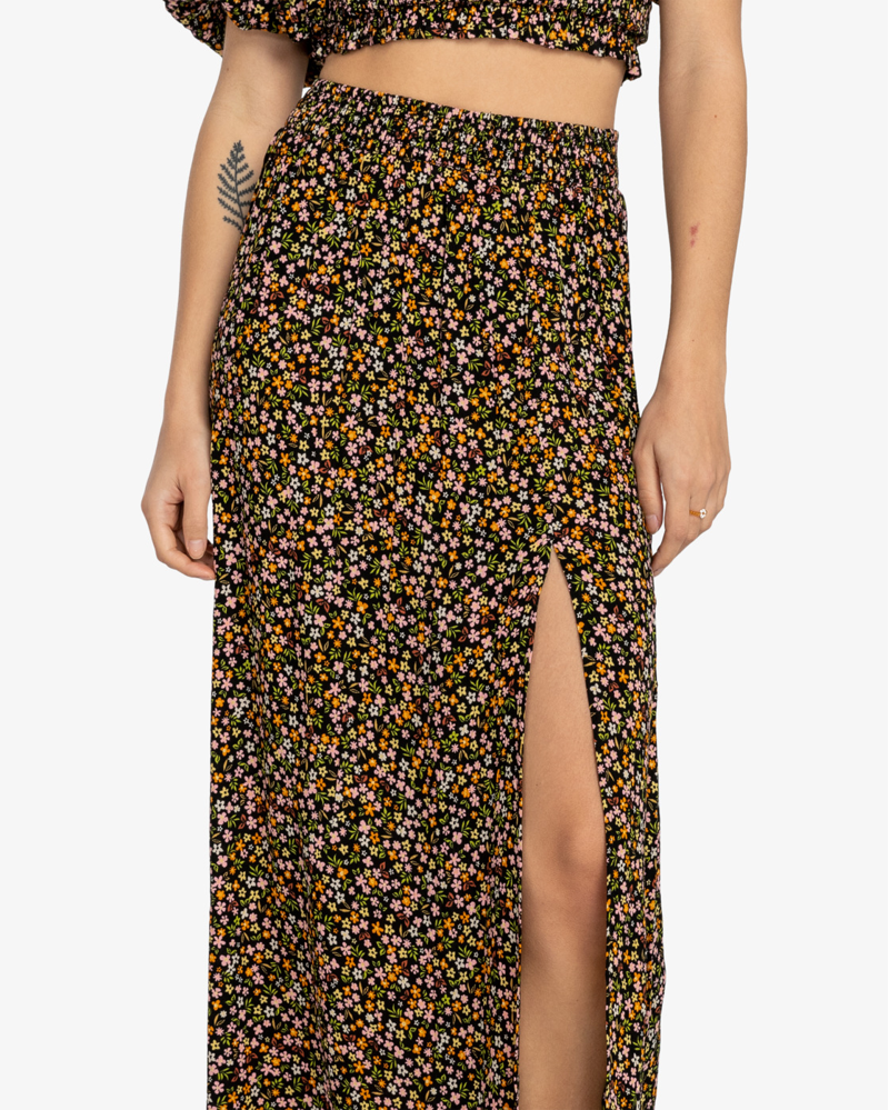 Billabong Pretty Side Skirt Black Sands - Womens Black Skirt-2