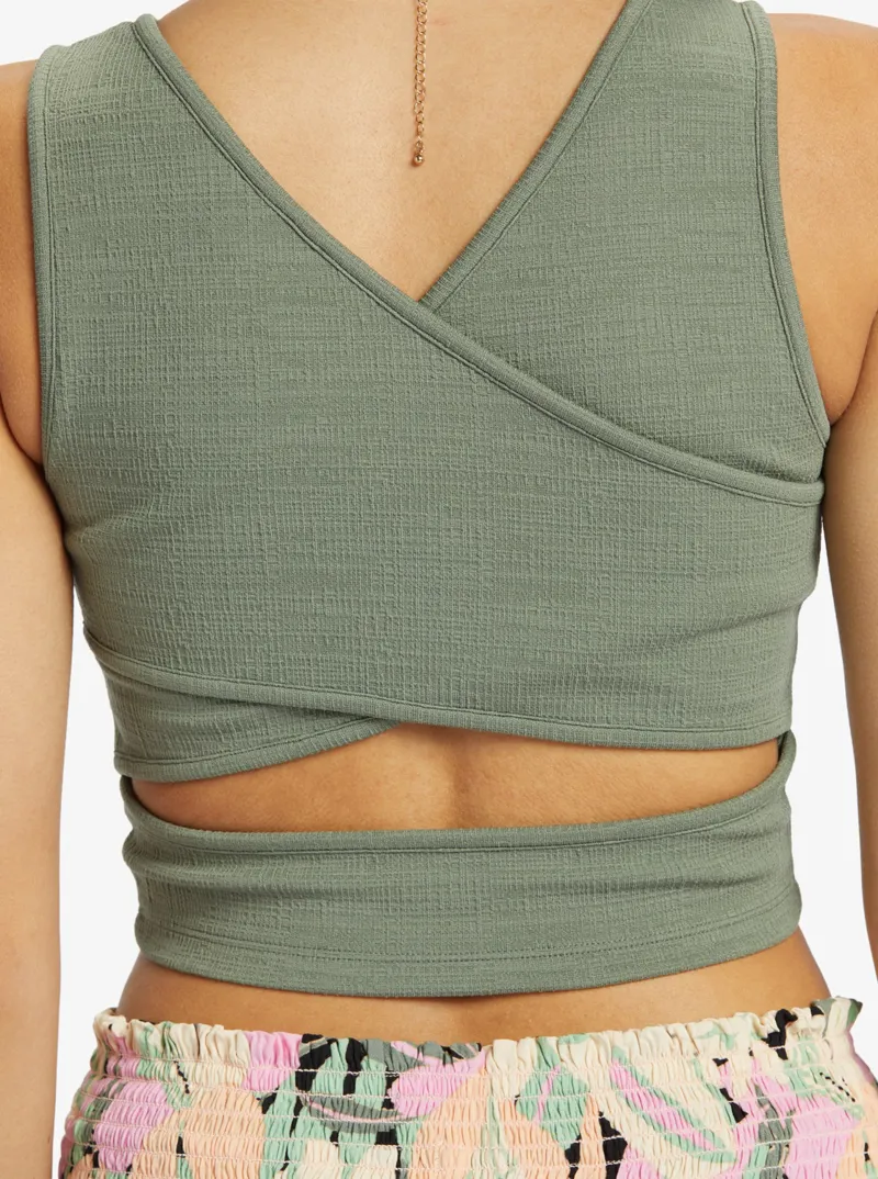 Roxy Good Keepsake Halter Agave Green - Womens Vest-3